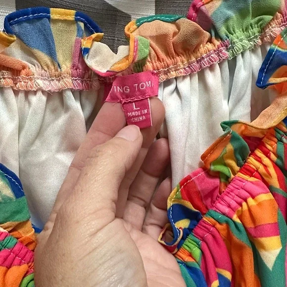 Flying Tomato Multicolor Off-Shoulder Blouse - Picture 2 of 4